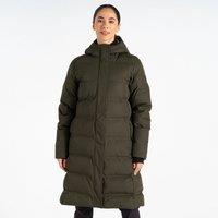 Dare 2b Women's Wander Waterproof Longline Padded Jacket in Dark Green | Size: 10