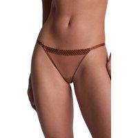 Aubade Women's Sheer Emotion Mini Brief in Brown | Size: 10