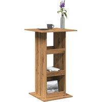 Berkfield Home Bar Table with Storage Artisan Oak 60x60x102 cm Engineered Wood in Brown | Size: 60 x 60 x 102 cm