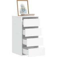 Berkfield Home Corner Chest of Drawers White 40x41x76 cm Engineered Wood | Size: 40 x 41 x 76 cm