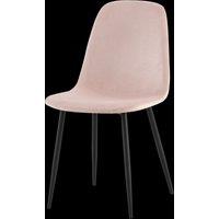 Luxe Dining Chair 2pc Sandshell Black Powder Legs