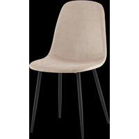 Luxe Dining Chair 2pc Sandshell Black Powder Legs