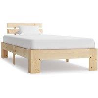 Bed Frame Solid Pine Wood 90x200 cm