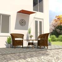 Berkfield Home Retractable Awning 150x150 cm Orange & Brown