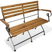 Folding Garden Bench 112 cm Solid Acacia Wood