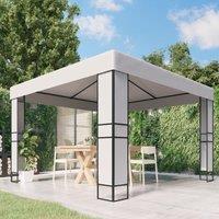 Berkfield Home Gazebo with Double Roof 3x3 m White