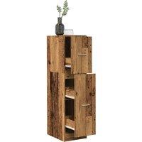 Berkfield Home Apothecary Cabinet Old Wood 30x41x118 cm Engineered Wood in Brown | Size: 30 x 41 x 118 cm