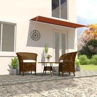 Berkfield Home Retractable Awning 350x150 cm Orange & Brown
