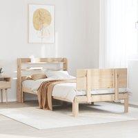 Berkfield Home Bed Frame with Headboard without Mattress 90x200 cm in Brown