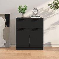 Berkfield Home Sideboard Black 60x30x70 cm Engineered Wood | Size: 60 x 30 x 70 cm