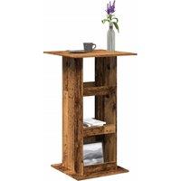 Berkfield Home Bar Table with Storage Old Wood 60x60x102 cm Engineered Wood in Brown | Size: 60 x 60 x 102 cm