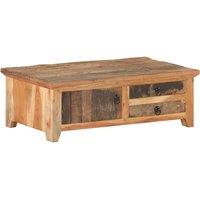 Berkfield Home Coffee Table 90x50x31 cm Solid Reclaimed Wood in Brown | Size: 90 x 50 x 31 cm