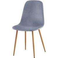 DS Living Luxe Dining Chair 4pc Heavenly Pink Wood Printed Coating in Blue | Size: 1 Seater