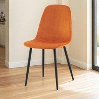 Luxe Dining Chair 4pc Madder Brown Black Powder Legs