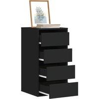 Corner Chest of Drawers Black 40x41x76 cm Engineered Wood