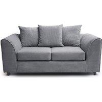 Abakus Direct Jumbo Grid 2 Seater Sofa with Cushions in Grey, Beige or Green in Grey