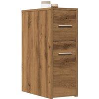 Berkfield Home Narrow Bathroom Cupboard with Wheels Artisian Oak Engineered Wood in Brown