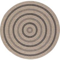 RHONDA Round In- & Outdoor Cottage Jute-Look Area Rug