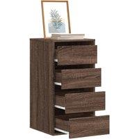Berkfield Home Corner Chest of Drawers Brown Oak 40x41x76 cm Engineered Wood | Size: 40 x 41 x 76 cm