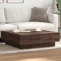 Coffee Table Brown oak 90x90x28 cm Engineered Wood