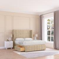 Melbourne Coniston Wingback Bed Set ,2 Drawers & 54" Floor Standing Headboard