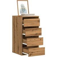 Berkfield Home Corner Chest of Drawers Artisian Oak 40x41x76 cm Engineered Wood in Brown | Size: 40 x 41 x 76 cm