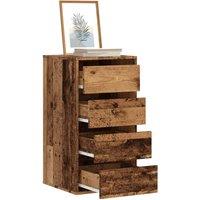 Berkfield Home Corner Chest of Drawers Old Wood 40x41x76 cm Engineered Wood in Brown | Size: 40 x 41 x 76 cm