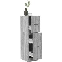 Apothecary Cabinet Grey Sonoma 30x41x118 cm Engineered Wood