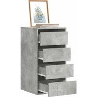 Berkfield Home Corner Chest of Drawers Concrete Grey 40x41x76 cm Engineered Wood | Size: 40 x 41 x 76 cm