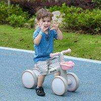 AIYAPLAY Kids Balance Bike for 1-3 Years Old with Adjustable Seat in Pink