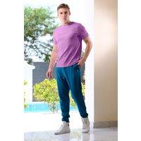 Enorsia Men's Soft Cotton Design Rib T-shirt in Pink | Size: XL
