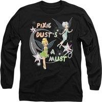 Disney Fairies Pixie Dust's A Must Tinker Bell, Periwinkle T-Shirt, Black | Size: 2XL