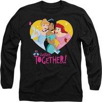 Disney Princess Valentine's Day Better Together T-Shirt, Black | Size: Medium
