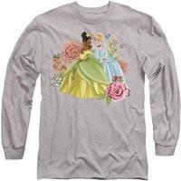 Disney Princess Tiana & Cinderella In The Garden T-Shirt, Athletic Heather in Light Grey | Size: XL