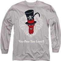 Disney Dr. Facilier Valentine, Voo Doo You Love? T-Shirt, Athletic Heather in Light Grey | Size: Small