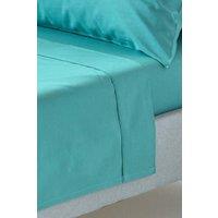 Homescapes Egyptian Cotton Flat Sheet 200 Thread Count in Teal | Size: Single Flat