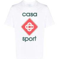 Casablanca Men's Casa Sport Design White T-Shirt | Size: Large