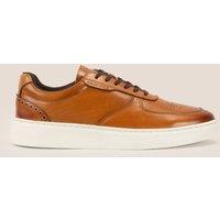 Oswin Hyde Men's Scout Leather Derby Sneaker Trainer in Tan | Size: 7