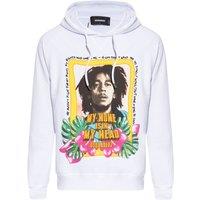 Dsquared2 Men's Cool Fit Bob Marley Logo White Hoodie | Size: Medium