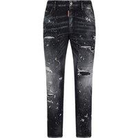 Skater Jean Paint Splatter Black Wash Jeans
