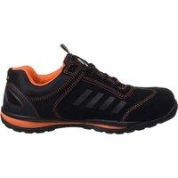 Portwest Men's Steelite Lusum S1P HRO Suede Safety Shoes in Jet Black | Size: 10.5