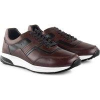 Amen Shoes Men's Cameron Leather Dress Trainers in Dark Brown | Size: 12