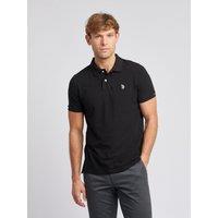 U.S. POLO ASSN. Men's Pique Polo Shirt in Black | Size: XL