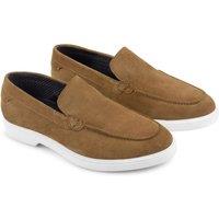 Amen Shoes Men's Ridley Suede Leather Penny Loafers in Tan | Size: 12