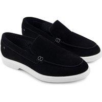 Amen Shoes Men's Ridley Suede Leather Penny Loafers in Navy | Size: 8