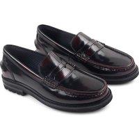 Amen Shoes Men's Antrim Leather Formal Loafers in Burgundy | Size: 8