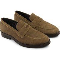 Amen Shoes Men's Waterford Leather Formal Loafers in Light Brown | Size: 10