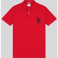 U.S. POLO ASSN. Men's Large Player Pique Polo Shirt in Red | Size: Small