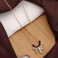 The Colourful Aura Women's Indian Nazarian Gold Mangalsutra Stone Necklace
