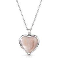 LOVELOX Lockets Women's Pink Mother of Pearl Heart Locket in Silver